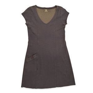 Horny Toad Cap Sleeve Flexcel Shirt Dress, Vneck Pocket Casual